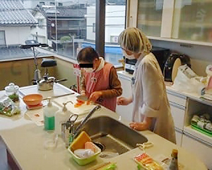 日常生活訓練室での訓練