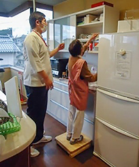 日常生活訓練室での訓練